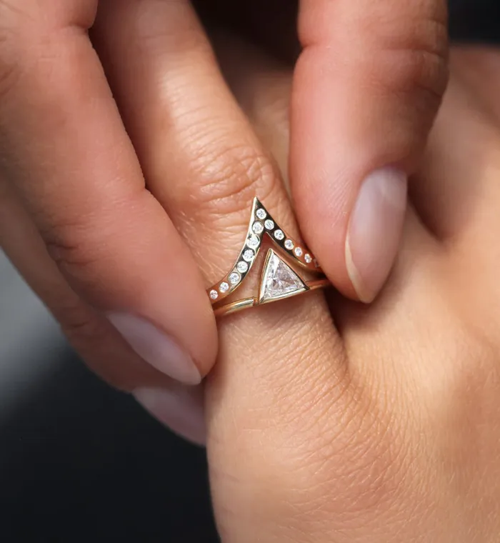 capucinne Rings Diamond Ring Set Engagement Ring Set