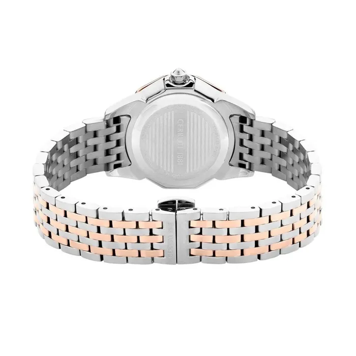 Cerruti Earrings Cerruti 1881 Jesina Ladies White MOP Dial Stainless Steel Silver Rose Gold Watch