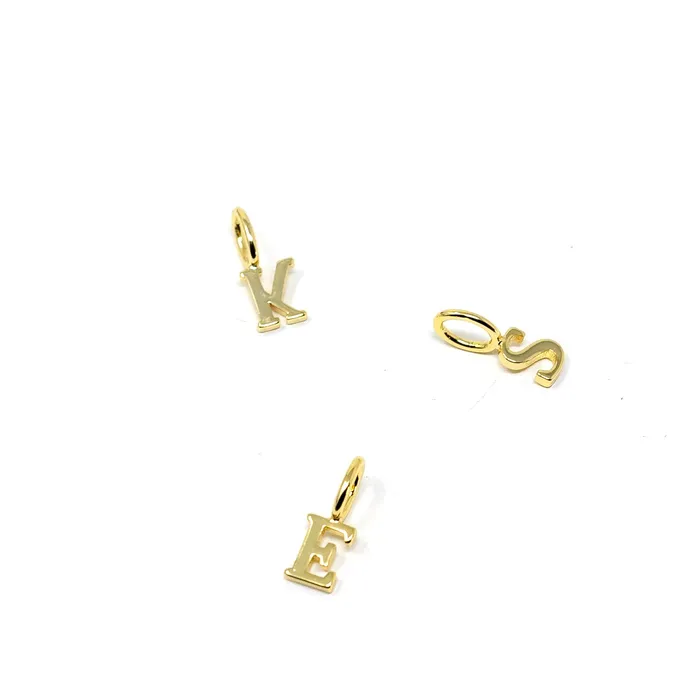 Charm Necklaces Solid Initial Charm by The Sis Kiss The Sis Kiss