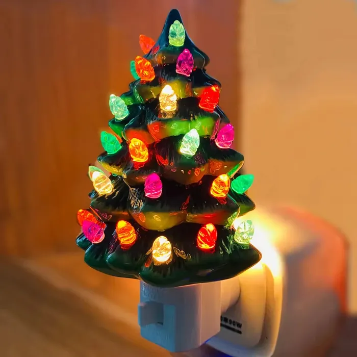 Christmas Tree Night Light wickedafstore Necklaces