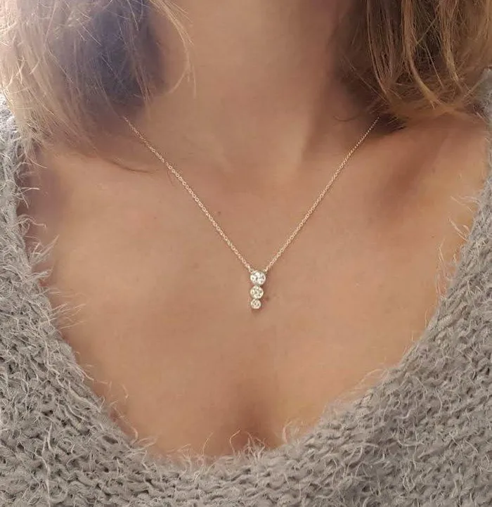 Diamond Necklace Diamond Cluster Necklace Capucinne Necklaces