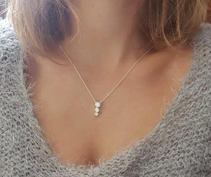 Diamond Necklace Diamond Cluster Necklace Capucinne Necklaces