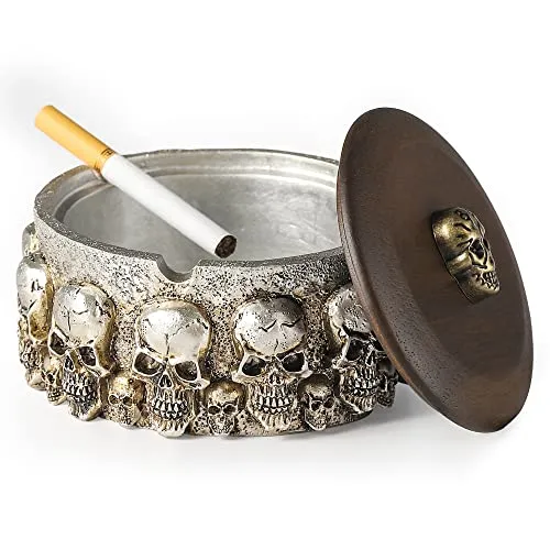 Dropshipped via Social Commerce Network Ashtray with Lid Silver Rings Dropshipped via Social Commerce Network Ashtray with Lid Silver Rings