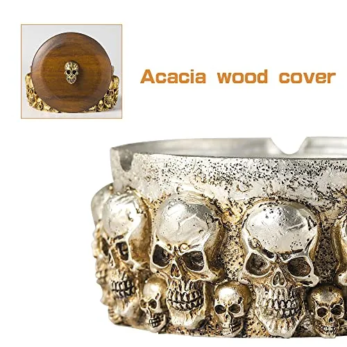 Dropshipped via Social Commerce Network Ashtray with Lid Silver Rings