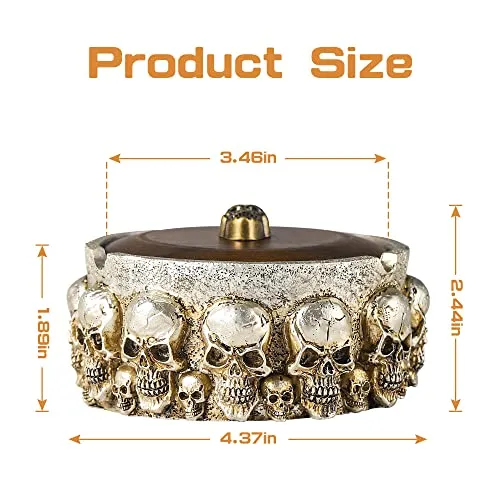 Dropshipped via Social Commerce Network Ashtray with Lid Silver Rings
