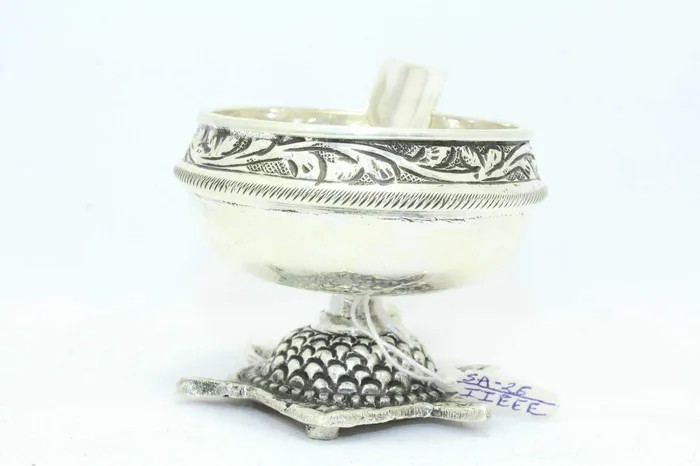 Dropshipped via Social Commerce Network Rings PH Artistic Traditional Handmade 925 Hallmarked Sterling Silver Ashtray Tortoise Stand