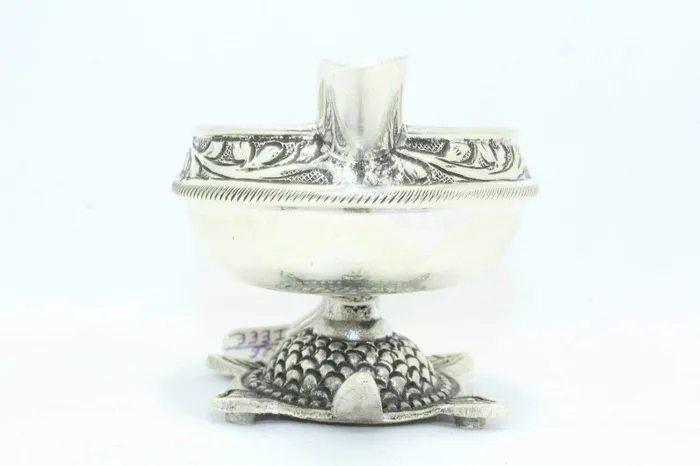 Dropshipped via Social Commerce Network Rings PH Artistic Traditional Handmade 925 Hallmarked Sterling Silver Ashtray Tortoise Stand