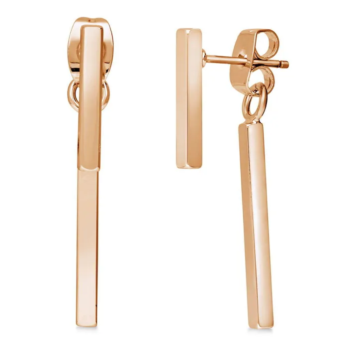 Earrings BERRICLE Bar Earrings in Rose GoldTone