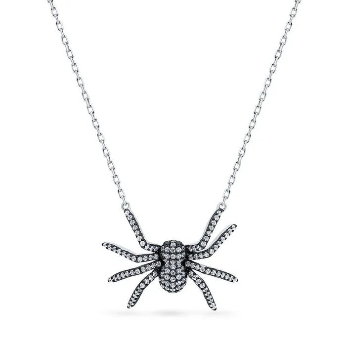 Earrings BERRICLE Spider CZ Necklace and Earrings in Sterling Silver