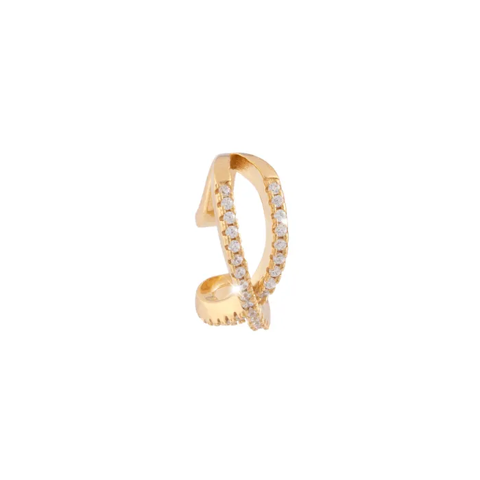 Earrings Rebecca Rebecca Earring Cuff Yellow Gold One Size