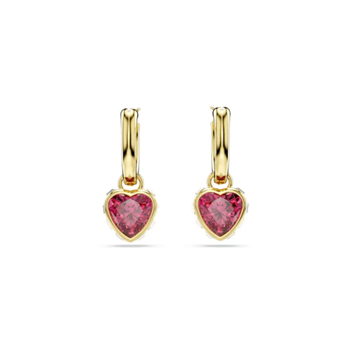 Earrings Swarovski Chroma Drop Earrings Heart Red Goldtone plated Swarovski Earrings Swarovski Chroma Drop Earrings Heart Red Goldtone plated Swarovski