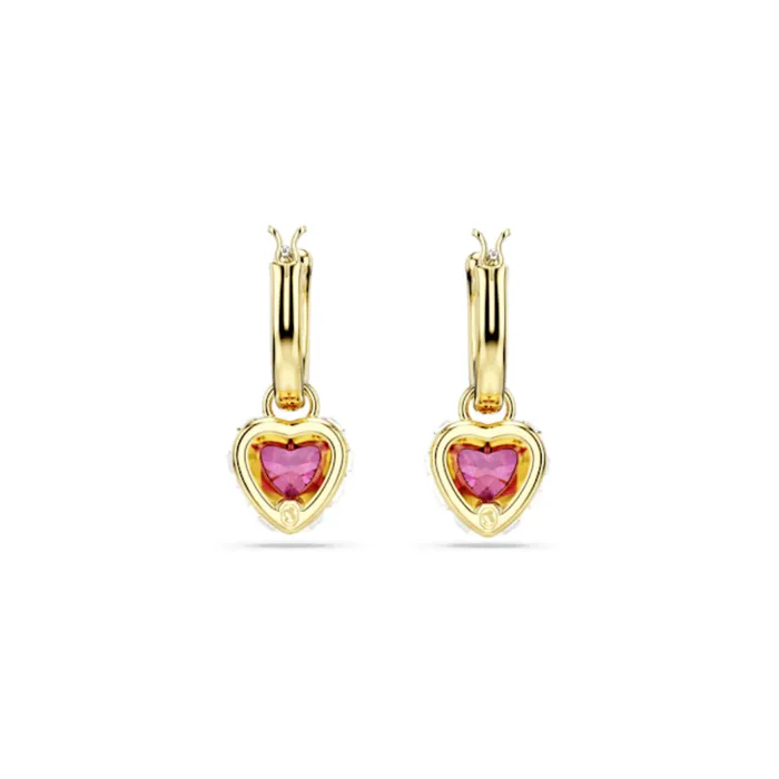 Earrings Swarovski Chroma Drop Earrings Heart Red Goldtone plated Swarovski Earrings Swarovski Chroma Drop Earrings Heart Red Goldtone plated Swarovski