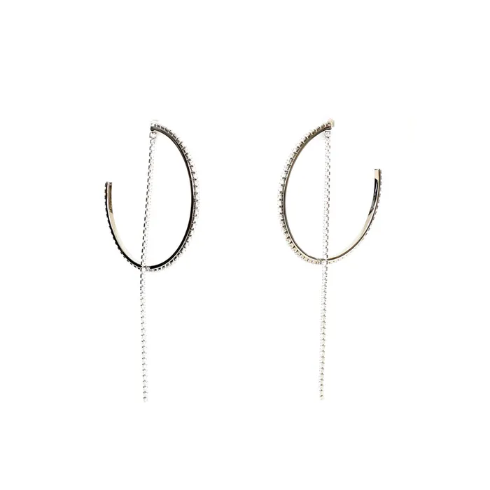 Earrings Swarovski SwarovskiFit Hoop Pierced EarringsWhiteOne Size