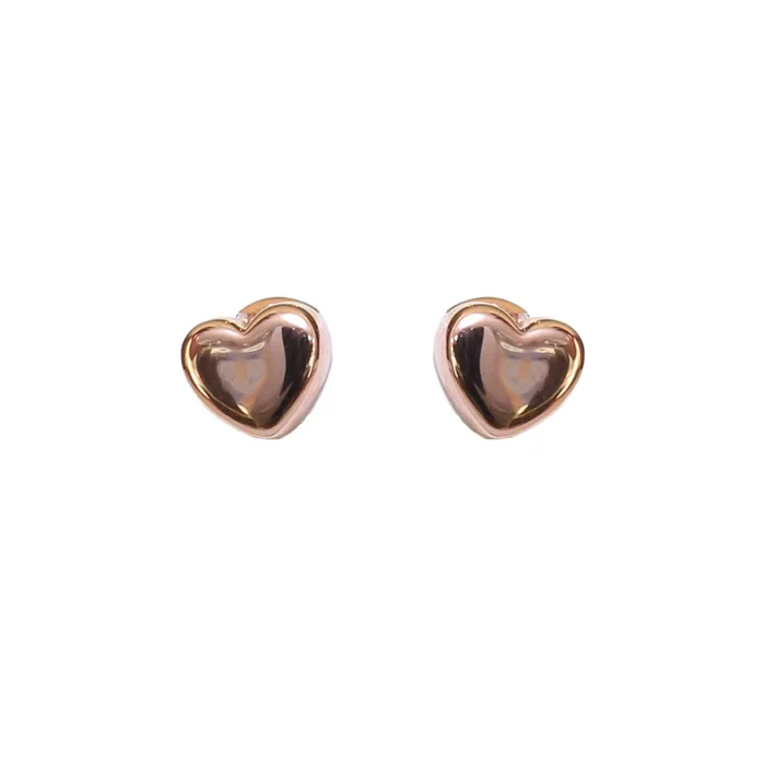 Esprit Earrings Esprit Earrings Ip Rosegold With Heart Shape Studs