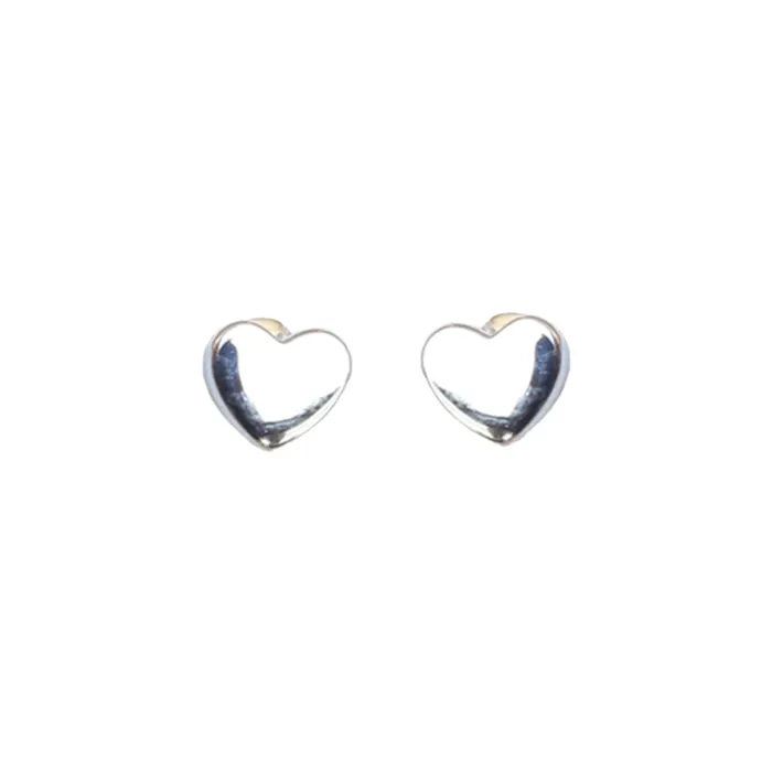 Esprit Earrings Esprit Earrings Silver Color WithHearth Shape Studs