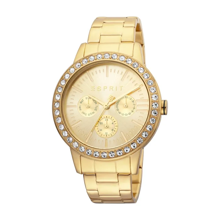 Esprit Ladies Watch Golden Color Case Bracelet With Multi Function Dial Esprit Bracelets Esprit Ladies Watch Golden Color Case Bracelet With Multi Function Dial Esprit Bracelets