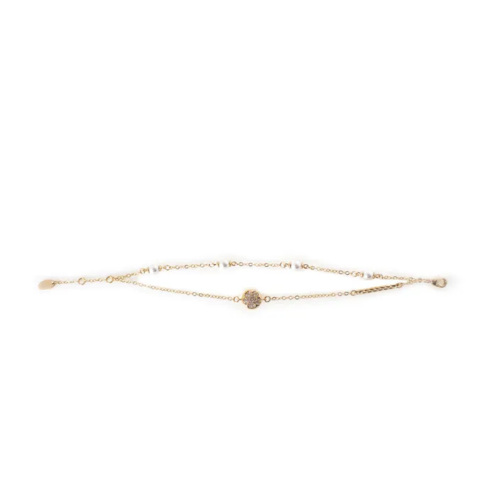 Ferre Milano Bracelets Ferre Milano Bracelet Ip Gold With Stone Pearl
