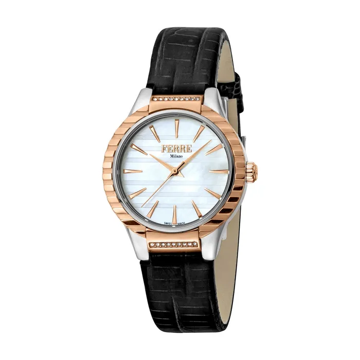 Ferre Milano Ladies Two Tone Watch With Mother Of Pearl Dial Ferre Milano Rings Ferre Milano Ladies Two Tone Watch With Mother Of Pearl Dial Ferre Milano Rings