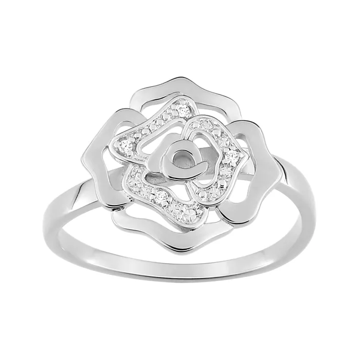 Fontenay Rings Fontenay Paris Rhodium Plated Ring with Zirconia