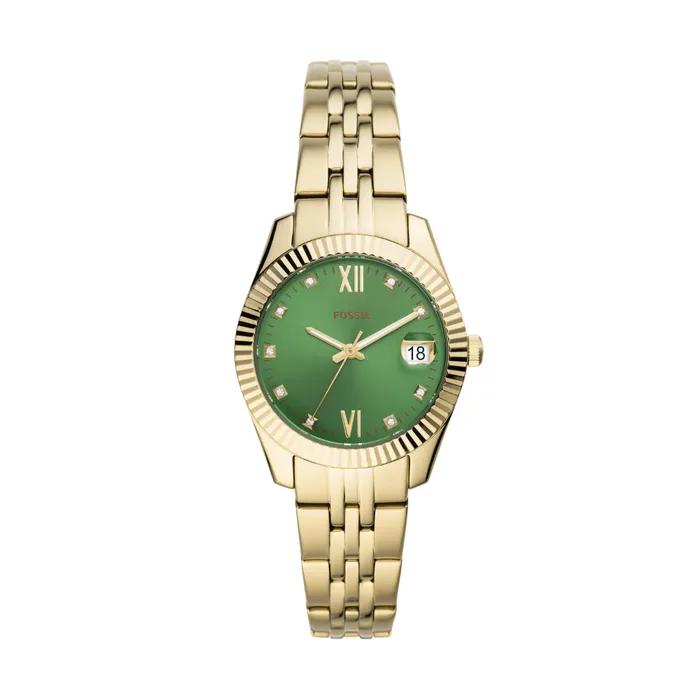Fossil Rings Fossil Scarlette Mini Green Dial Fixed Bezel Gold Tone Ladies Watch Fossil Rings Fossil Scarlette Mini Green Dial Fixed Bezel Gold Tone Ladies Watch