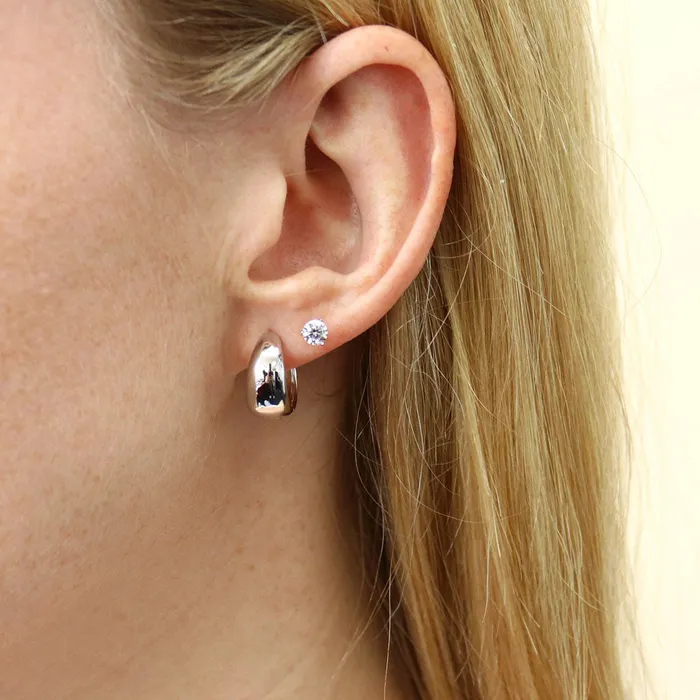 Halo Solitaire 16ct CZ Stud Earrings in Sterling Silver 2 Pairs BERRICLE Earrings