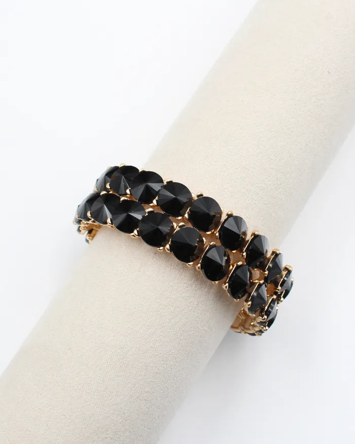 JAN2025 Bracelets Diamond Black Bracelet