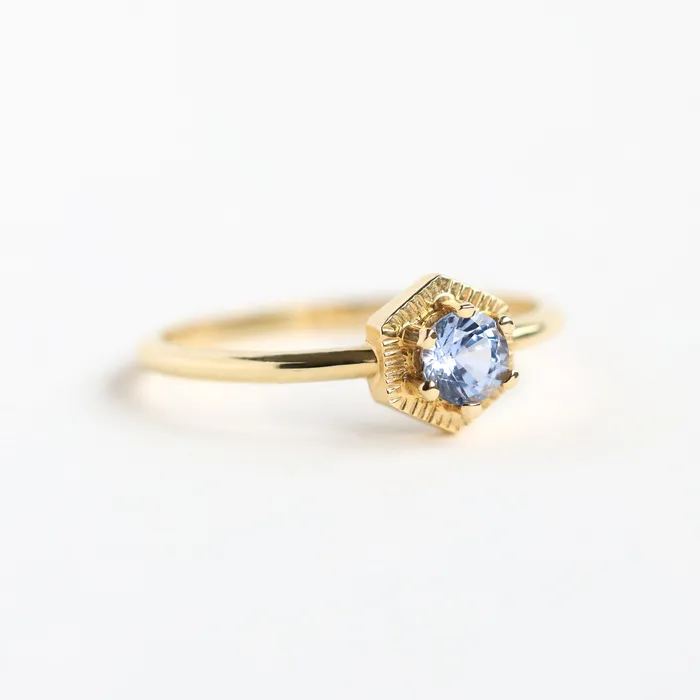 Jayda Blue Sapphire Ring Capucinne Rings