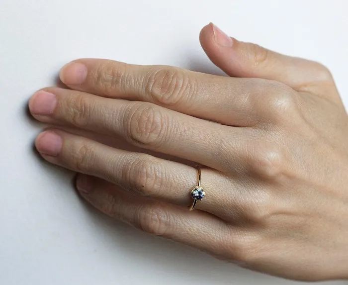 Jayda Blue Sapphire Ring Capucinne Rings