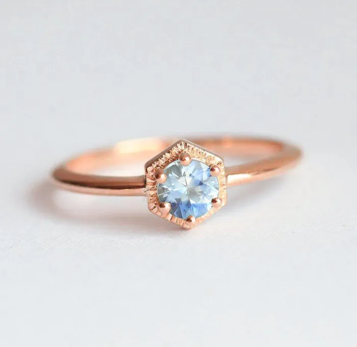 Jayda Blue Sapphire Ring Capucinne Rings