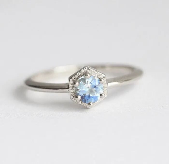 Jayda Blue Sapphire Ring Capucinne Rings