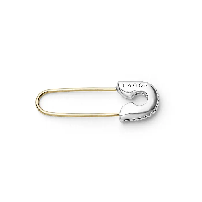 KSL TwoTone Safety Pin Earring LAGOS Earrings KSL TwoTone Safety Pin Earring LAGOS Earrings