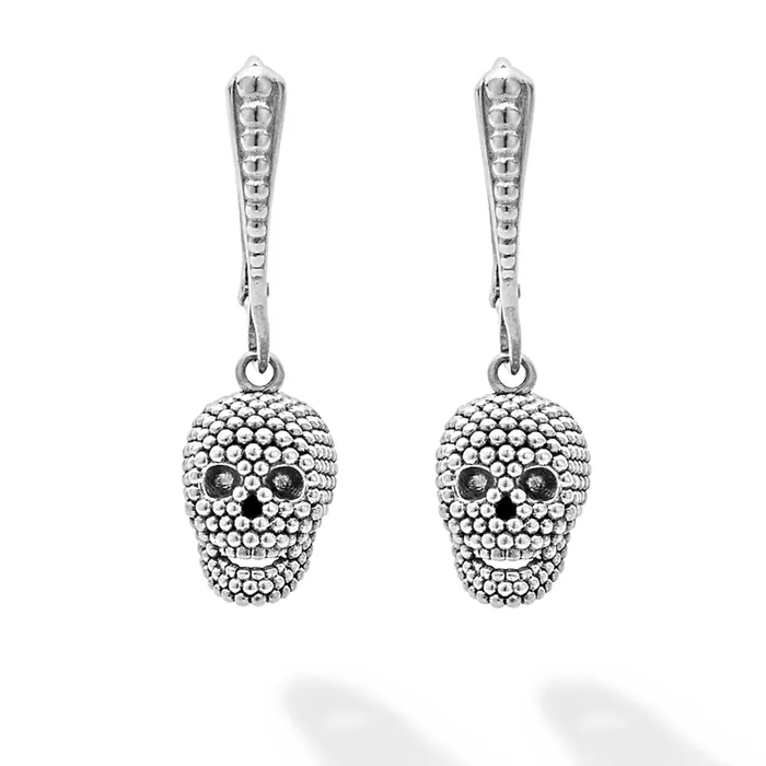 LAGOS Anthem Caviar Beaded Skull Drop Earrings Earrings LAGOS Anthem Caviar Beaded Skull Drop Earrings Earrings