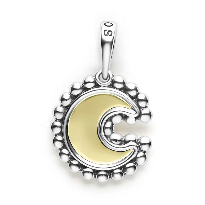LAGOS Charm Necklaces Signature Caviar TwoTone Crescent Charm