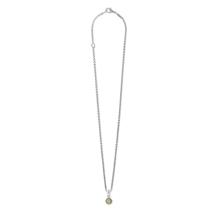 LAGOS Necklaces Caviar Lux TwoTone Diamond Pendant Necklace LAGOS Necklaces Caviar Lux TwoTone Diamond Pendant Necklace