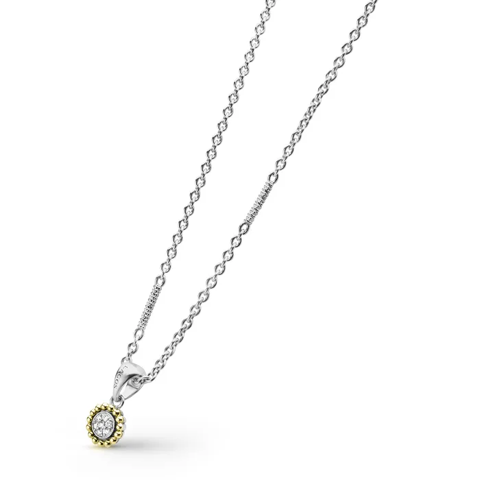 LAGOS Necklaces Caviar Lux TwoTone Diamond Pendant Necklace LAGOS Necklaces Caviar Lux TwoTone Diamond Pendant Necklace