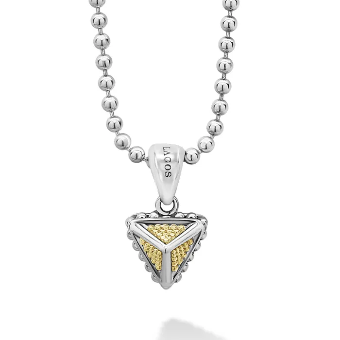 Lagos Necklaces KSL Caviar Pyramid Pendant Necklace