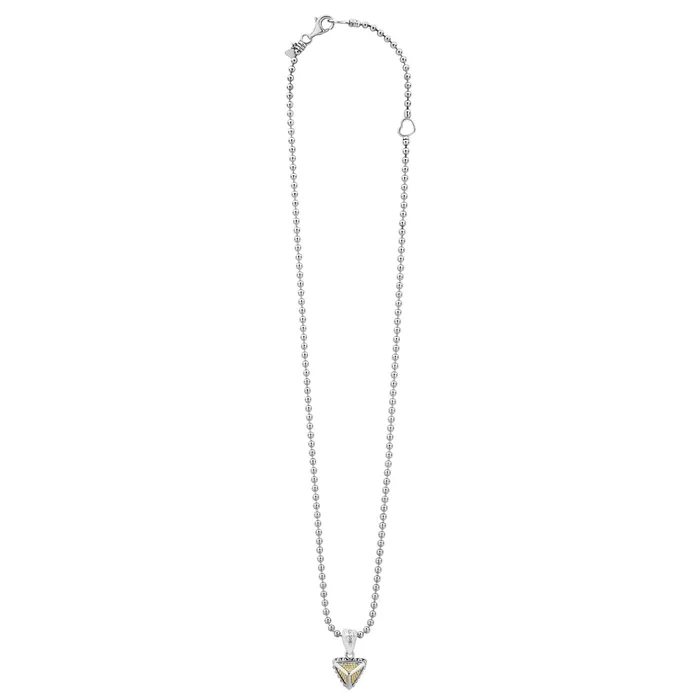Lagos Necklaces KSL Caviar Pyramid Pendant Necklace Lagos Necklaces KSL Caviar Pyramid Pendant Necklace