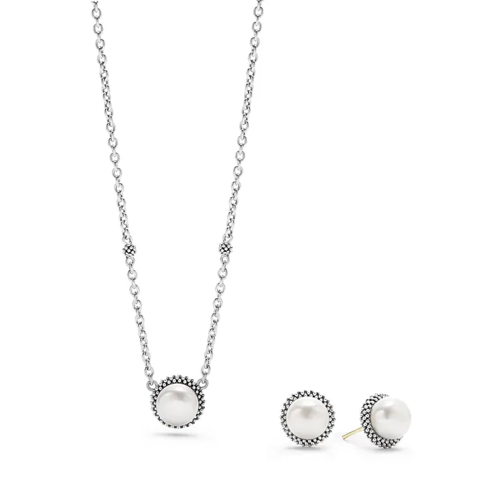 LAGOS Necklaces Luna Pearl Earrings and Necklace Gift Set