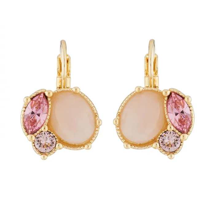 Les Nereides Earrings Les Nereides Quartz And Pink Rhinestone Dormeuses Earrings Les Nereides Earrings Les Nereides Quartz And Pink Rhinestone Dormeuses Earrings
