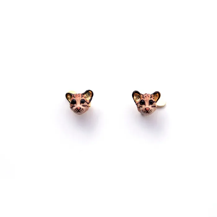 Les Nereides Earrings Les Nereides Wild Ocelot Stud Earrings