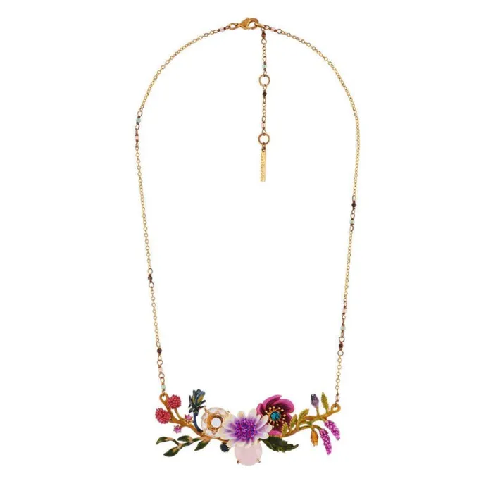 Les Nereides Necklaces Les Nereides Necklace White And Pink Flowers And Faceted Crystals On Flowering Branches Les Nereides Necklaces Les Nereides Necklace White And Pink Flowers And Faceted Crystals On Flowering Branches