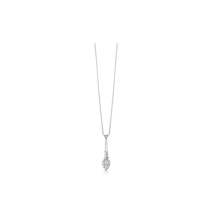 Necklaces Guess Guess Necklace Silver Color With Crystal Snake Design