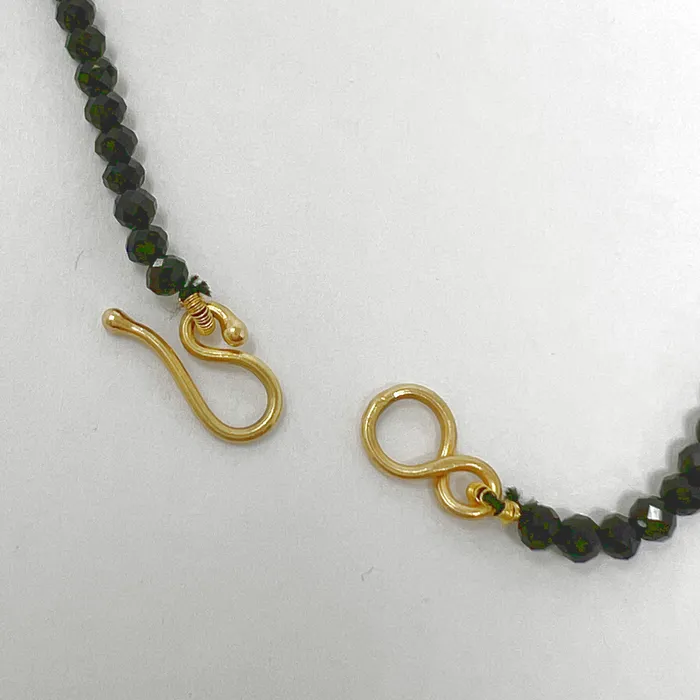 Necklaces Lena Skadegard Black Spinel on Cord Necklace Lena Skadegard