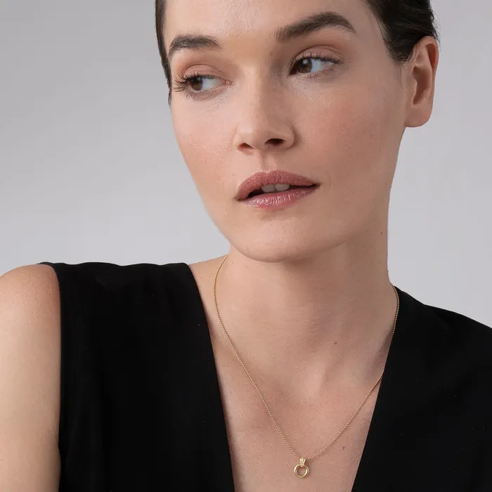 Necklaces Meridian 18K Gold Circle Pendant Necklace LAGOS Necklaces Meridian 18K Gold Circle Pendant Necklace LAGOS