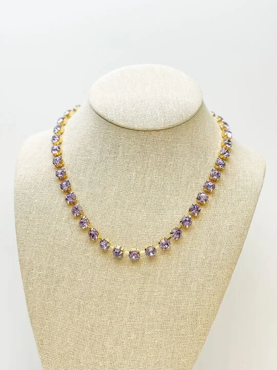 Necklaces Prep Obsessed PAN Gemstone Necklace Lavender