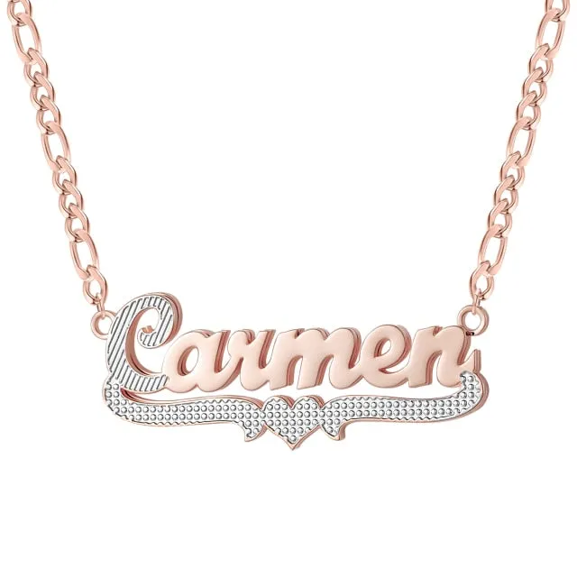 Novalico Necklaces Double Plated Cursive Style Name Necklace Novalico Necklaces Double Plated Cursive Style Name Necklace