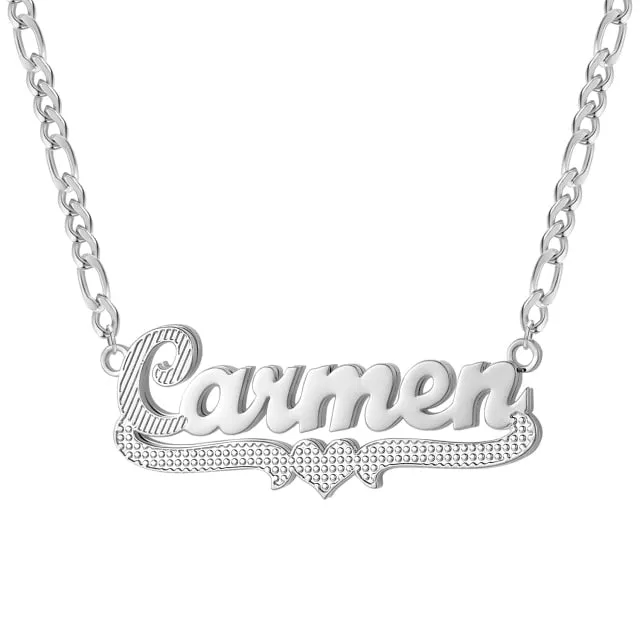 Novalico Necklaces Double Plated Cursive Style Name Necklace Novalico Necklaces Double Plated Cursive Style Name Necklace