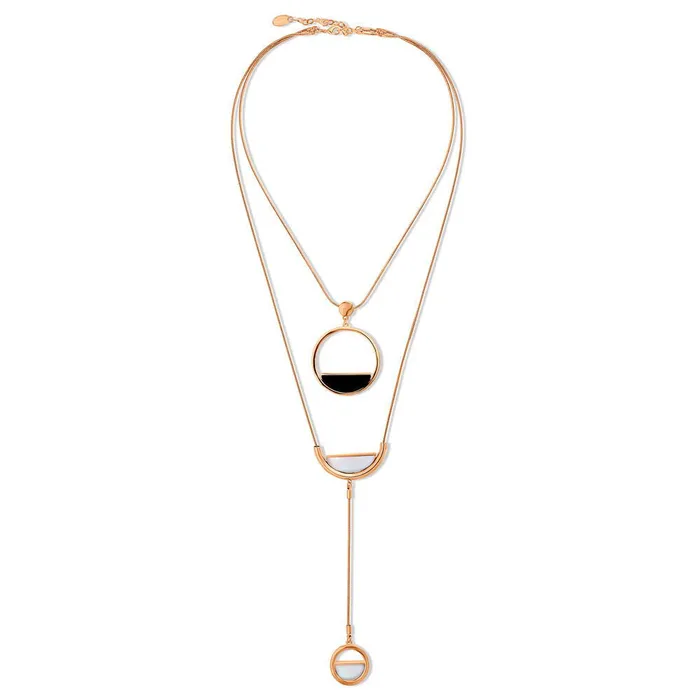 Open Circle Layered Necklace BERRICLE Necklaces
