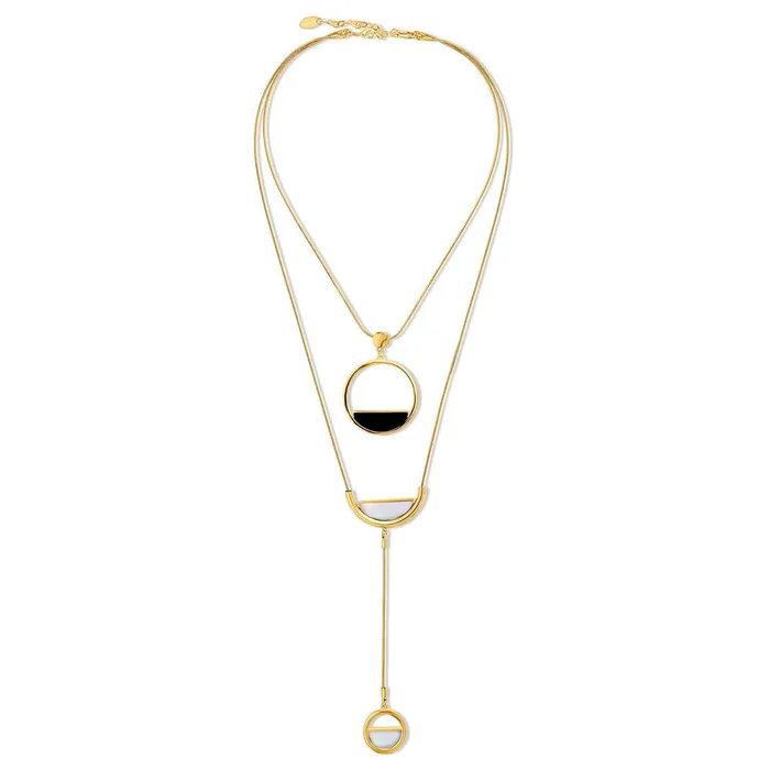 Open Circle Layered Necklace BERRICLE Necklaces
