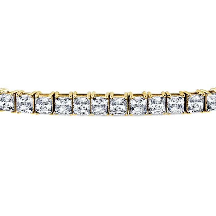 Princess CZ Tennis Bracelet in Gold Flashed Sterling Silver BERRICLE Bracelets